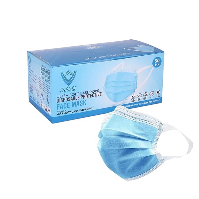 7SHIELD DISPOSABLE SURGICAL 3PLY UNISEX MASK 7SHIELD DISPOSABLE SURGICAL 3PLY UNISEX MASK