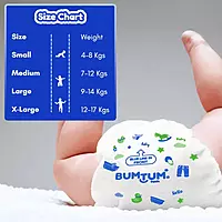 BUMTUM BABY DIAPER PANTS LARGE 56 COUNT BUMTUM BABY DIAPER PANTS LARGE 56 COUNT