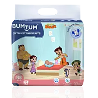 BUMTUM PREMIUM CHHOTA BHEEM PANTS NEW BORN 64 COUNT BUMTUM PREMIUM CHHOTA BHEEM PANTS NEW BORN 64 COUNT