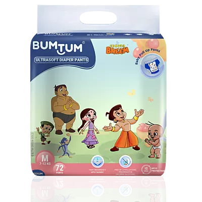 BUMTUM PREMIUM CHHOTA BHEEM PANTS MEDIUM 72 COUNT