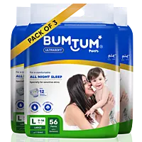 BUMTUM BABY DIAPER PANTS LARGE 56 COUNT BUMTUM BABY DIAPER PANTS LARGE 56 COUNT